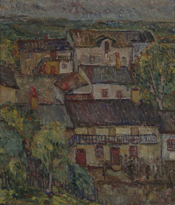 Sara Gliksman-Fajtlowicz (1915-2005). View of the Lodz Ghetto, Lodz Ghetto, 1942