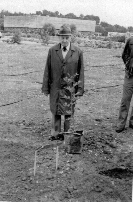 The planting of a tree in the Avenue of the Righteous Among the Nations, 1977