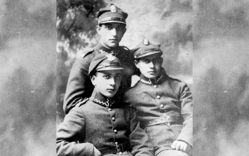 Skupina židovských vojáků v polské armádě, Mlawa, Polsko, duben 1925.