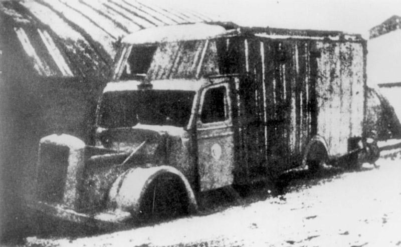 Chelmno, Polonia, El furgón de gas utilizado para trasladar Judíos desde Konin