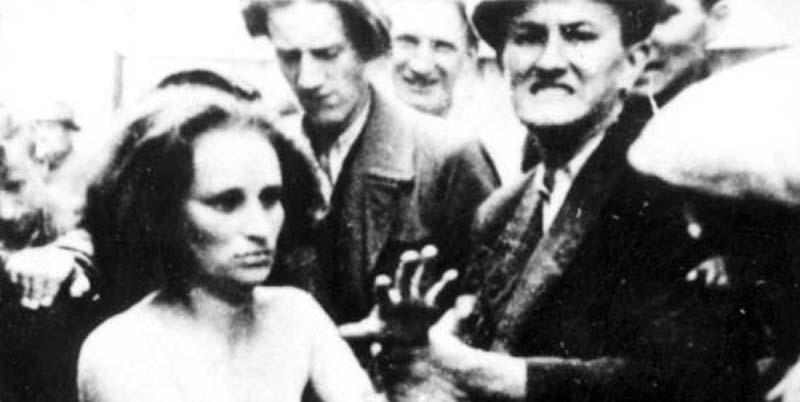 Львів, липень 1941. Вуличний натовп знущається з єврейської жінки