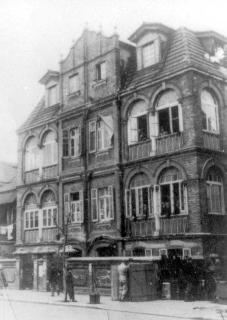 The Mir Yeshiva Building in the Shanghai Ghetto, 1945