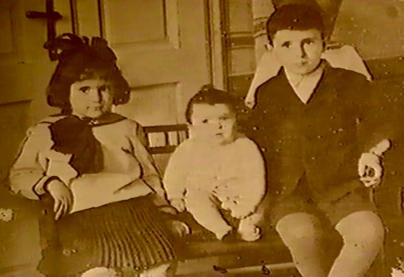 Довоенная фотография детей семьи Вайс, слева направо: Мила, Шевах и Аарон, Борислав, Львовская область