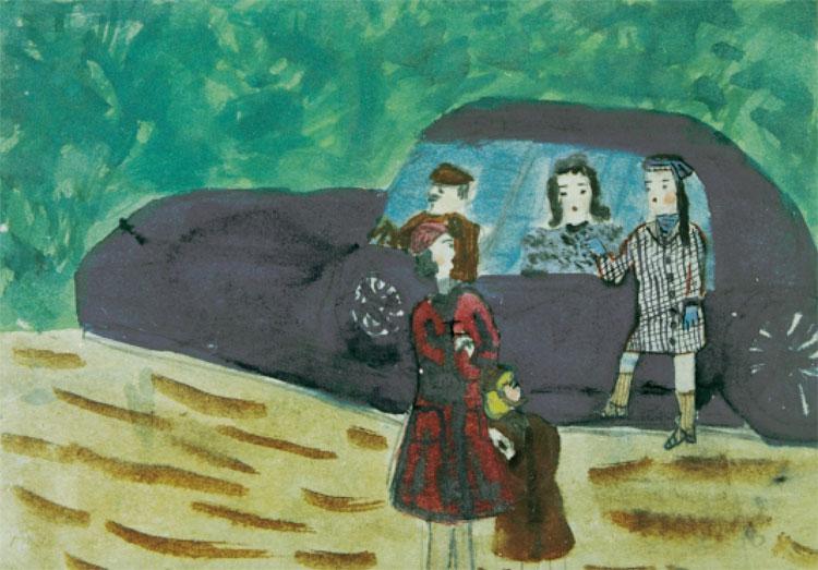 Acuarelas pintadas por Nelly Toll en el gueto de Lvov ilustran cuentos que su madre le relatara.