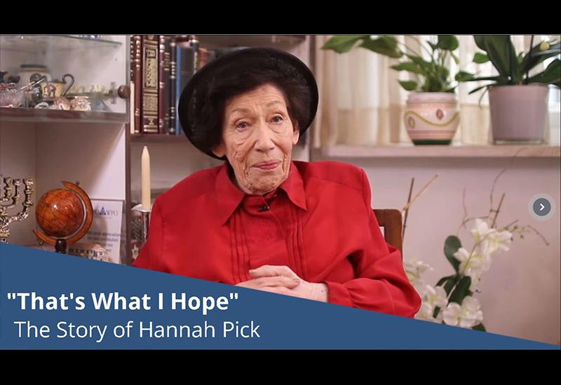 "That's What I Hope" – The Story of Hannah Pick
