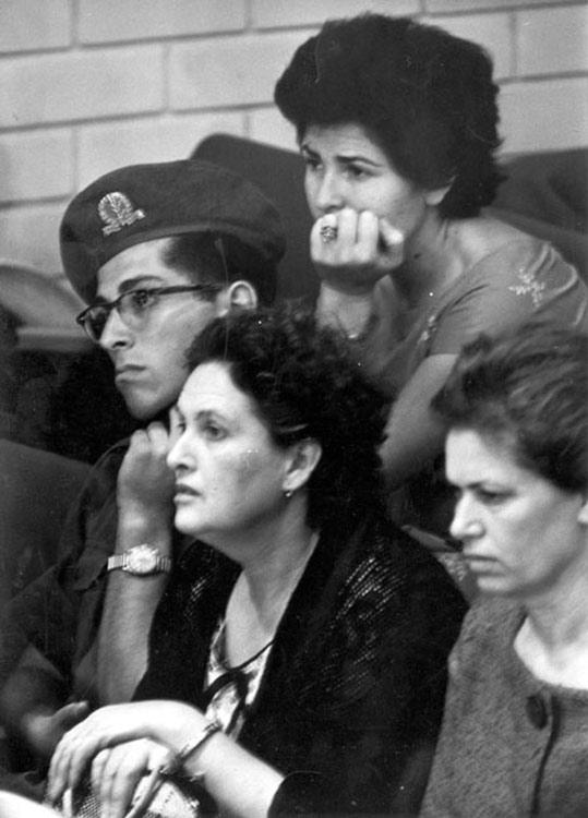 Jerusalén, Israel, la audencia en el juicio a Eichmann