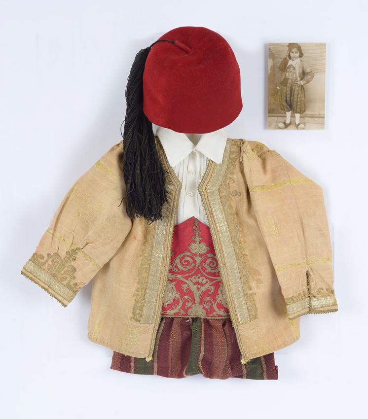 Costume of a Greek freedom fighter that belonged to Rachel-Sarah Osmo from Corfu, Greece