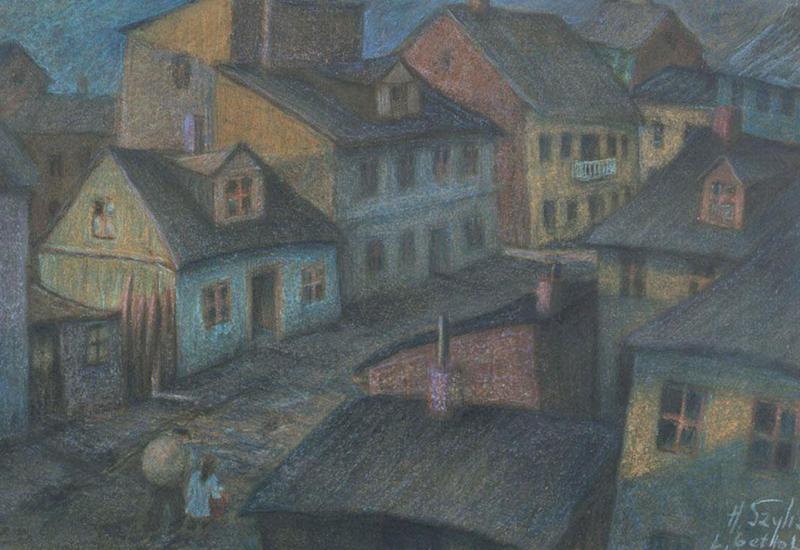 "רחוב בגטו לודז'", צבי הירש שיליס. גטו לודז' 1943.