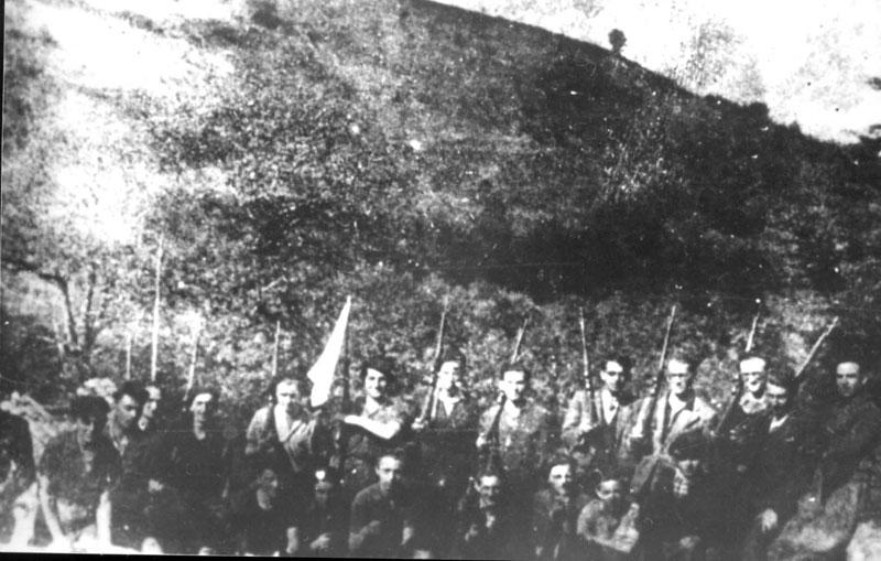 France, תצלום קבוצתי של ה-Maquis Armee Juive,France בהר השחור, ביניהם Elbogen Leon ,Charles Andre.