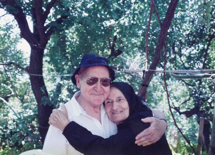 Magdalini Mitzeliotis with Maurice Leon, 1998