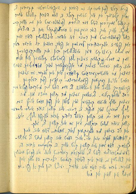 The final page of David Horowicz's diary