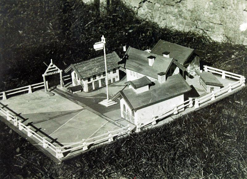 A model of the Firstbach farm made by the kibbutz members