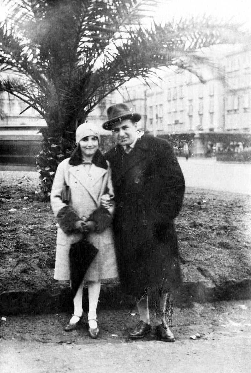 גרטה ופאוול באדר בטיול באיטליה, 1928