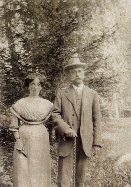 Carlo Lovvy and Linda née Lattes, in a photo preserved by a relative, Silvia Calderoni Foa