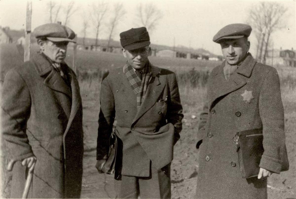 Three members of the Judenrat in Kaunas (Kovno), Lithuania, March 1943
