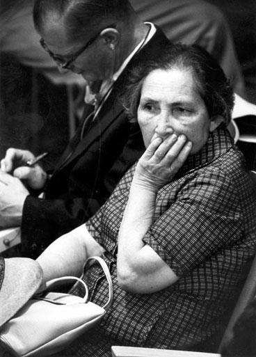 Tzipora Sharett at the Eichmann Trial