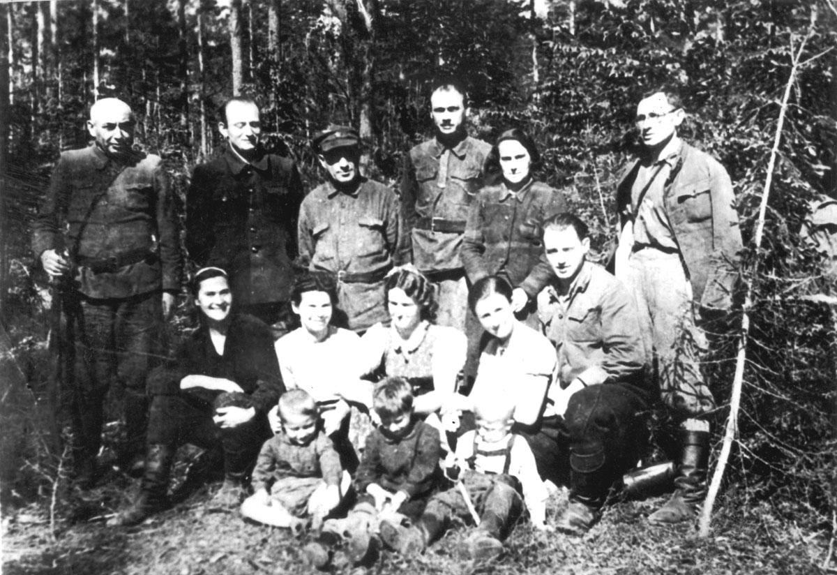 Members of the Bielski Family Camp in the Naliboki Forest, May 1944