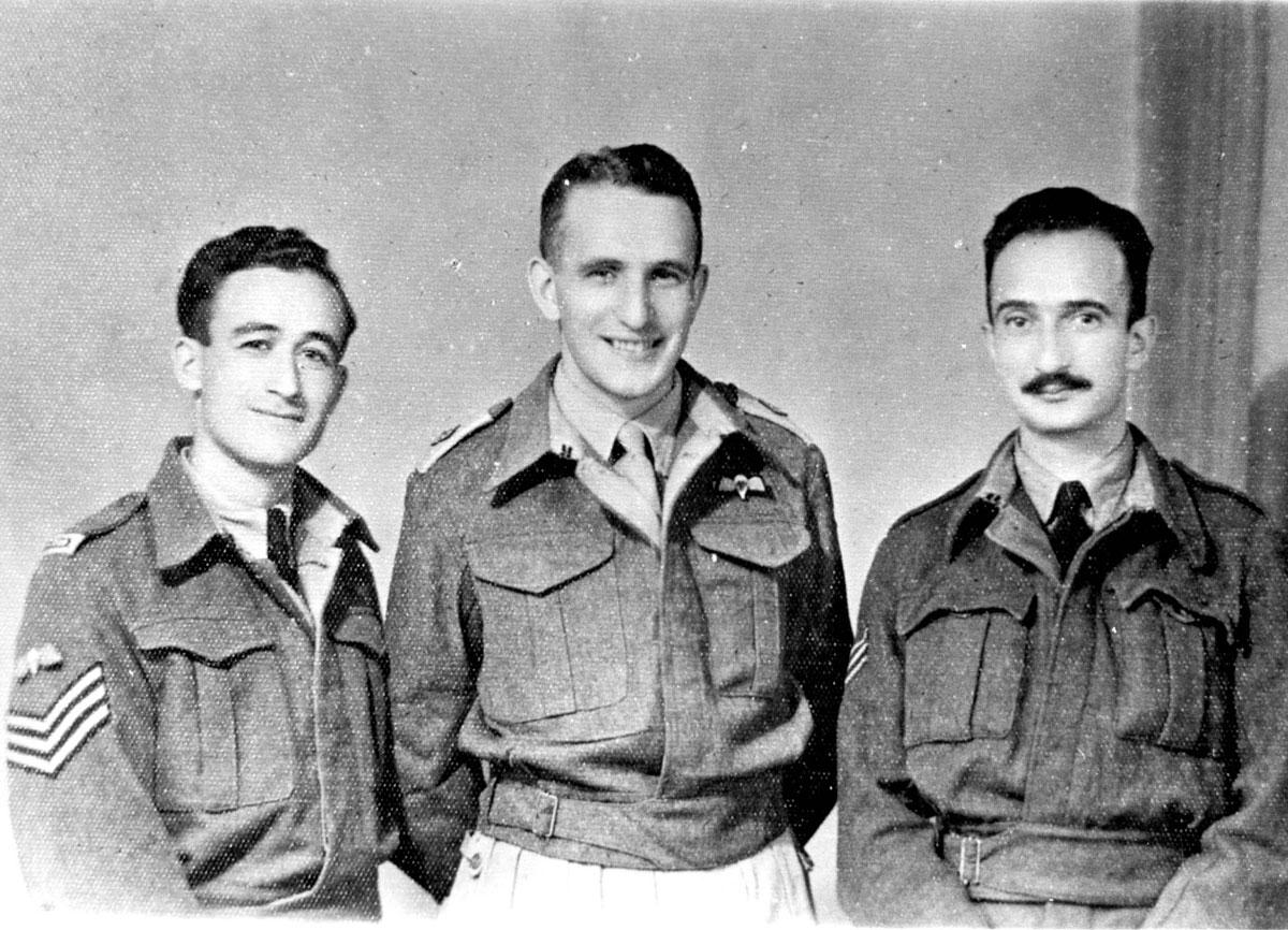 Three paratroopers from Eretz Israel in Mandatory Palestine, October 1944