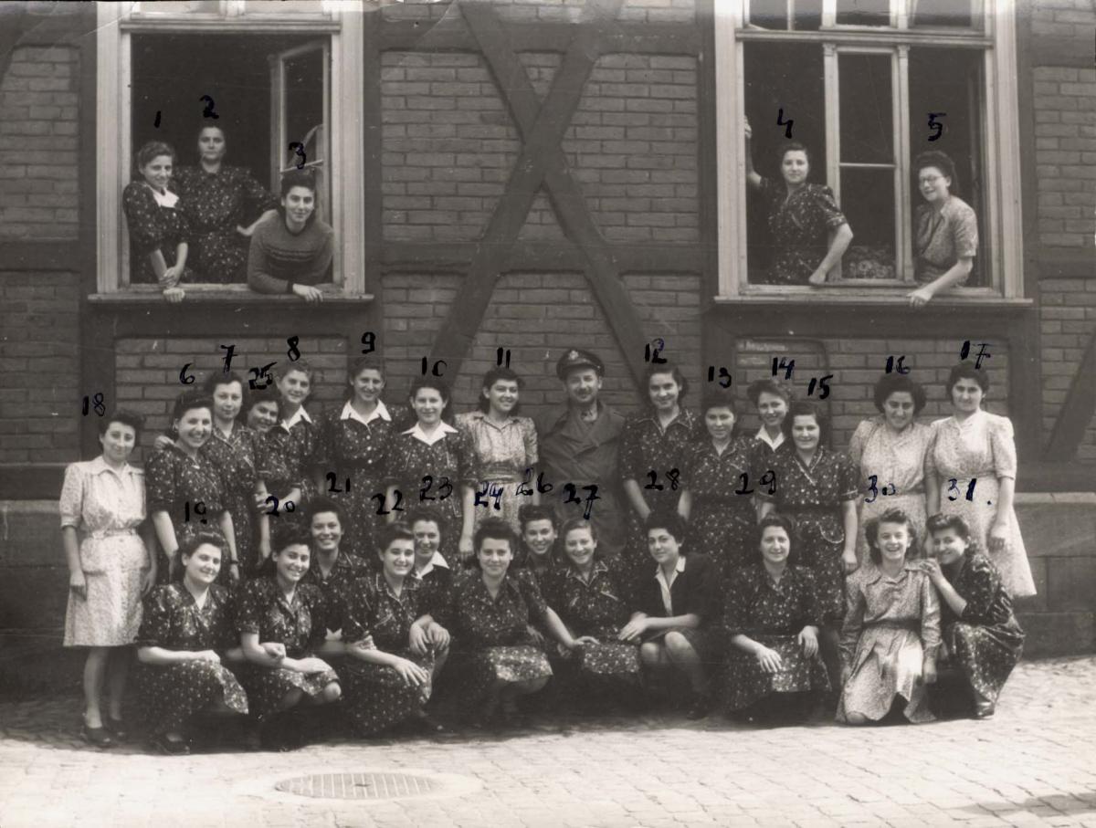 Eschwege, Germany, a group of Hungarian Jewish women, July 1945