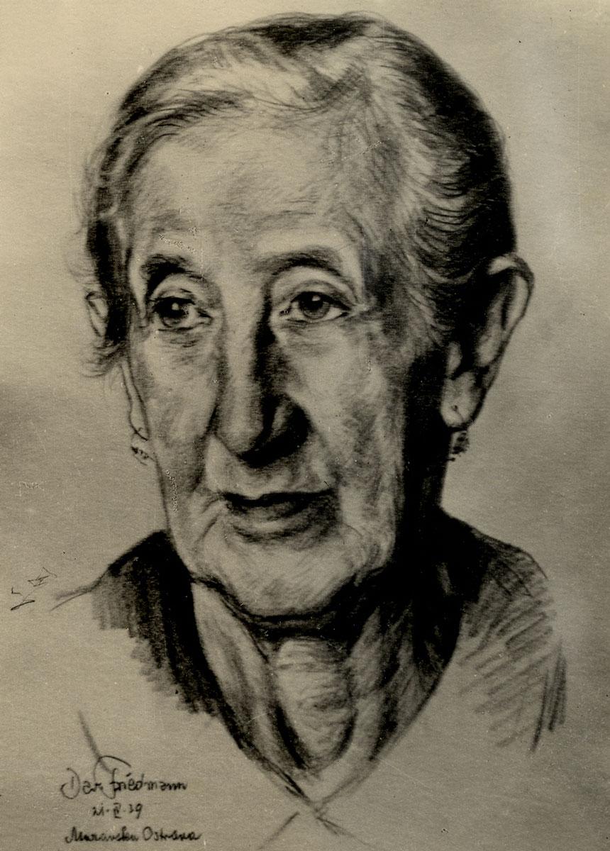 David Friedmann (1893-1980), Sophie Friedmann, the Artist’s Mother, Moravská Ostrava, 1939