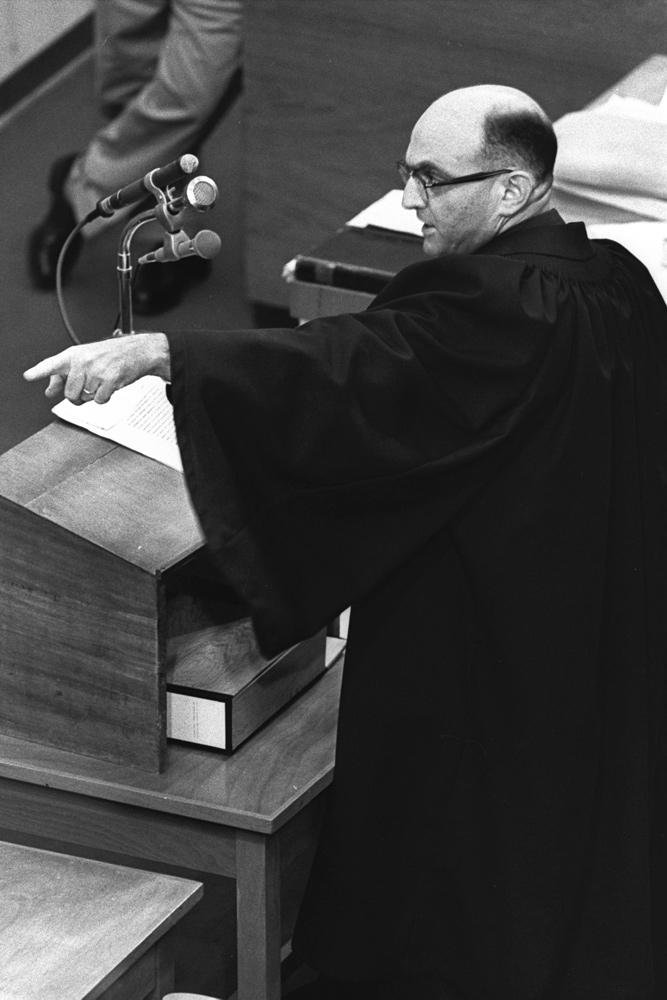 Jerusalén, Israel, 1961, Gideon Hausner, fiscal del Estado en el juicio contra Eichmann