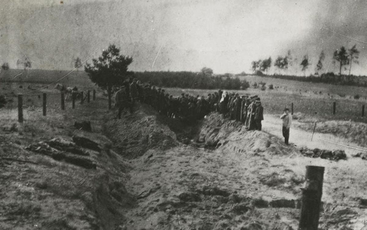 Mass Grave of Murdered Jews Discovered near Iwje, Poland, November 1945, November 12, 1945