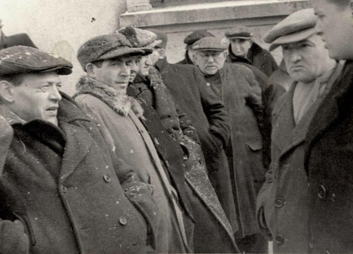 Jews in the Landsberg Displaced Persons' Camp, Germany, February 1948