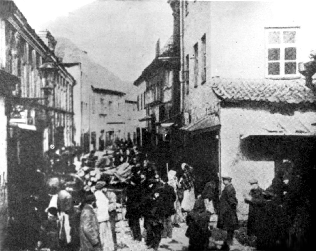 View of a street in the Vilna ghetto