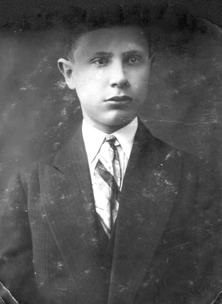 Shepsel (Shabtai) Prushan, prewar. Shepsel played for the &quot;Stela&quot; soccer club team in Vilna and worked as a car mechanic.
