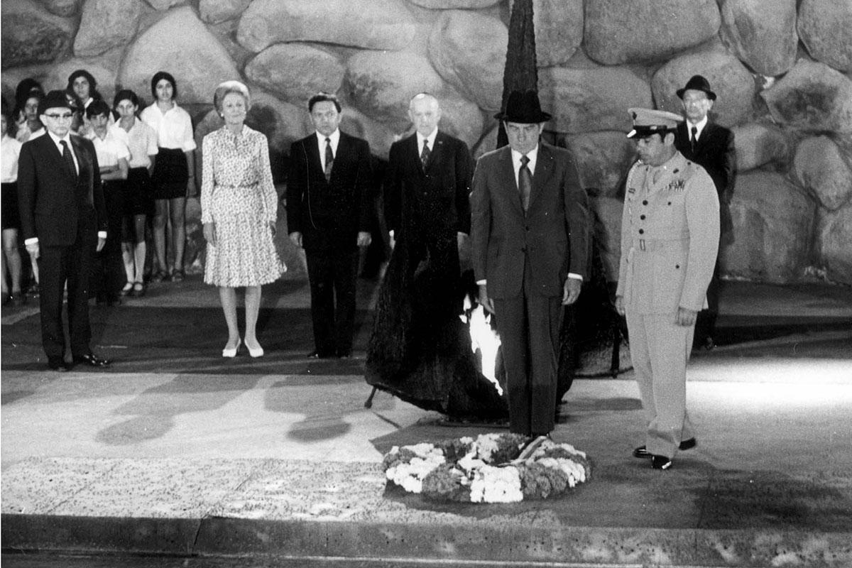 President Richard Nixon during a ceremony in the Hall of Remembrance, June 1974