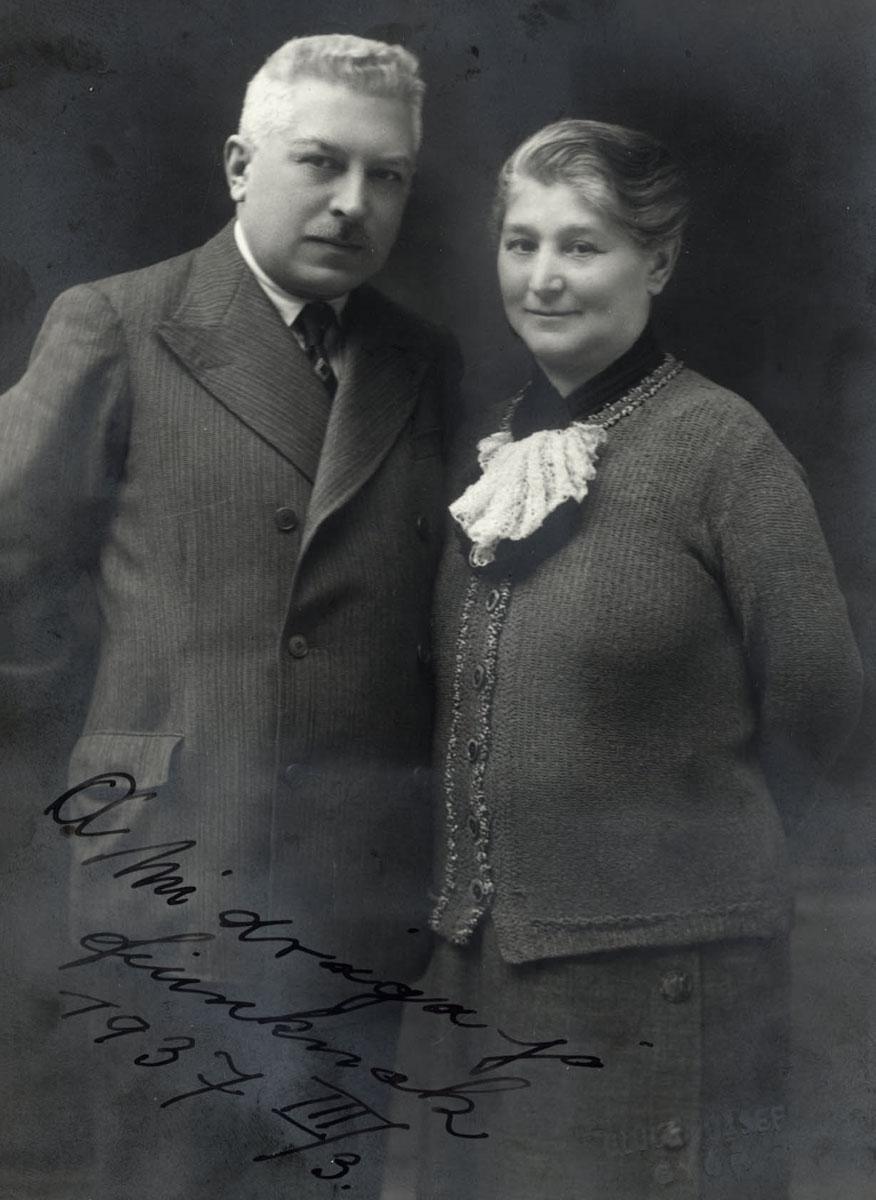 Jozsef Glük y su esposa Janka, 3 de marzo de 1937, Győr