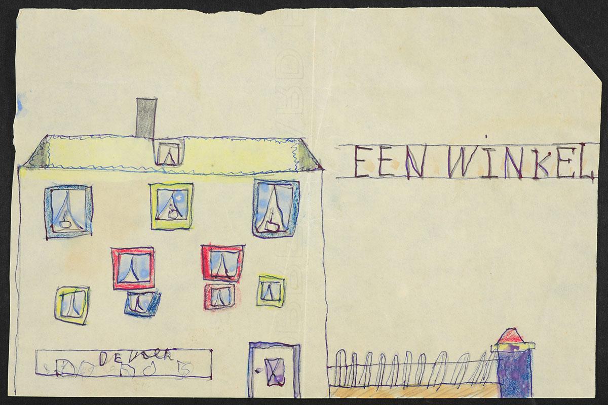 Drawing created by Jacob Hijman Marcus while living in hiding in Amsterdam with his aunt, Rosa Matteman