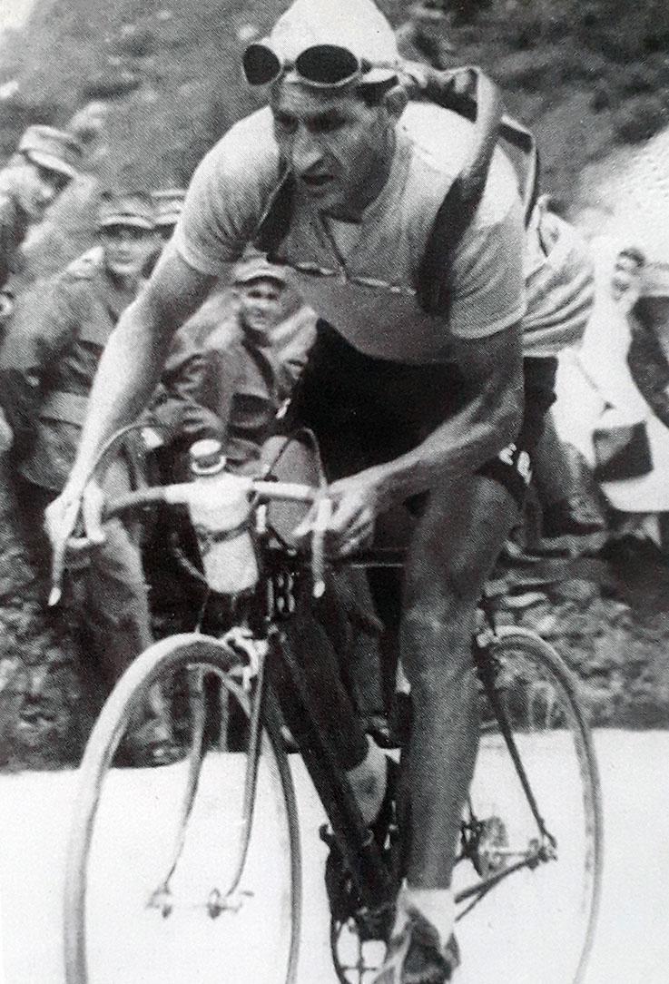 Gino Bartali während der Tour de Suisse, 1946
