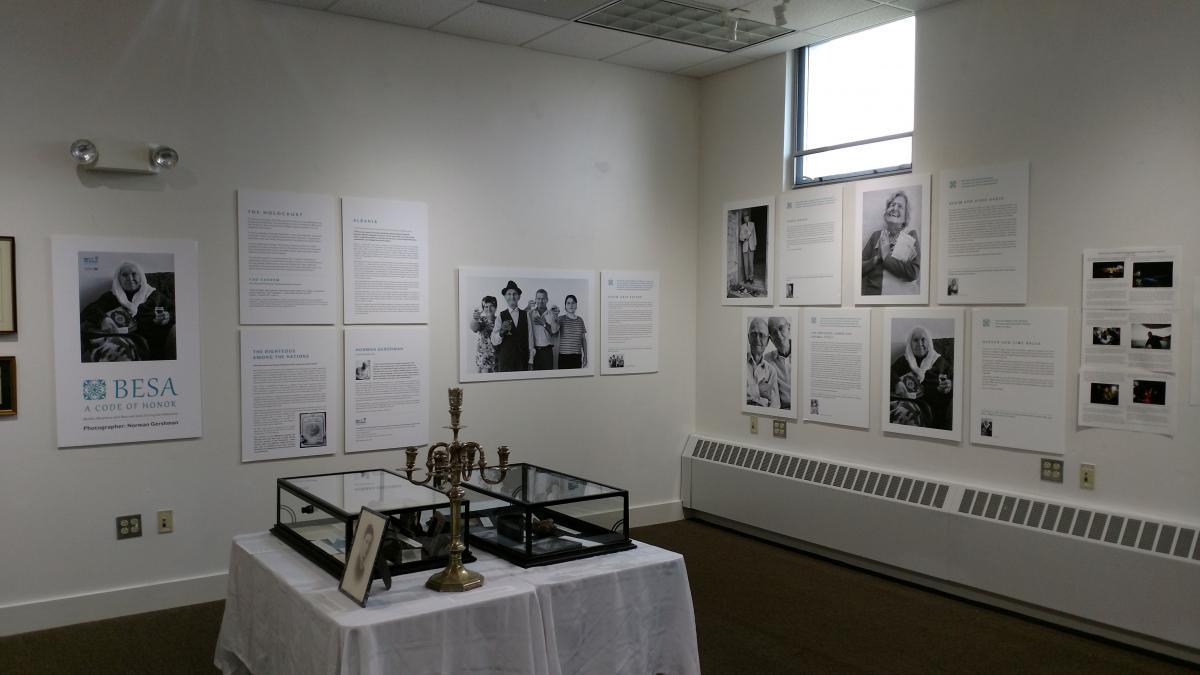 ready2print exhibition &quot;Besa: A Code of Honor&quot; displayed at the The Holocaust and Human Rights Center of Maine, Augusta, USA