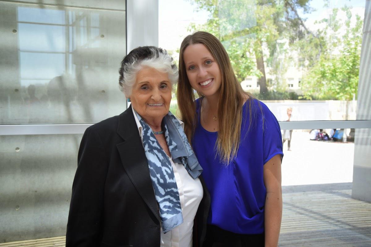 Elysha Varenbut and Berthe Badehi at Yad Vashem 