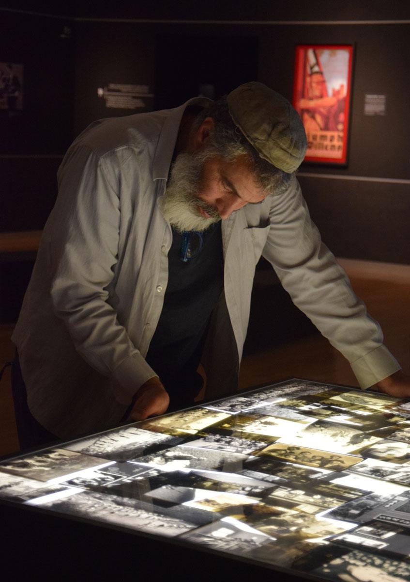 Shai Azoulay views the exhibition, &quot;Flashes of Memory – Photography during the Holocaust&quot; at Yad Vashem