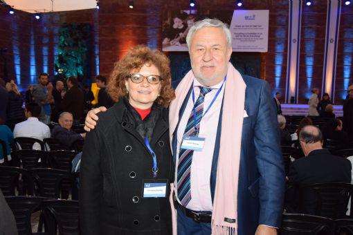 Carolyn and Andre Bollag of Switzerland attending the State Opening Ceremony for Holocaust Martyrs' and Heroes' Remembrance Day, 2016.