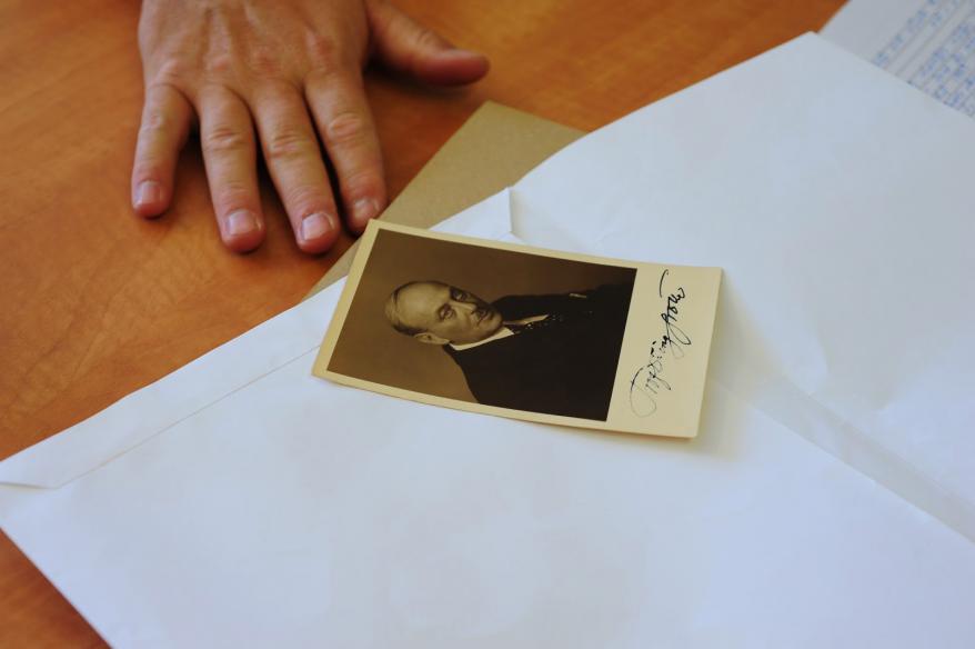 A picture of Prof. Alfred Grotte who illustrated the postcards for his friends