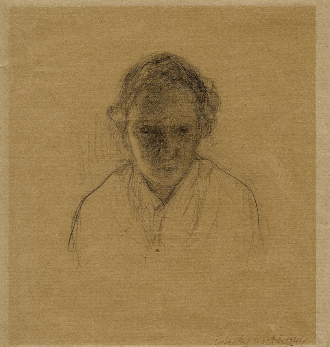 Ilka Gedő (1921-1985), Self-Portrait in the Ghetto, Ghetto Budapest, 1944