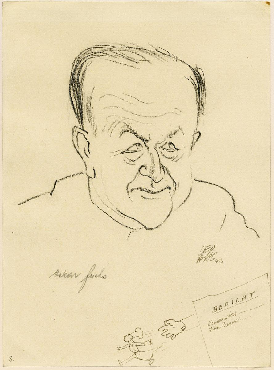 Leo Haas (1901-1983), Oskar Fuchs, Theresienstadt Ghetto, 1943