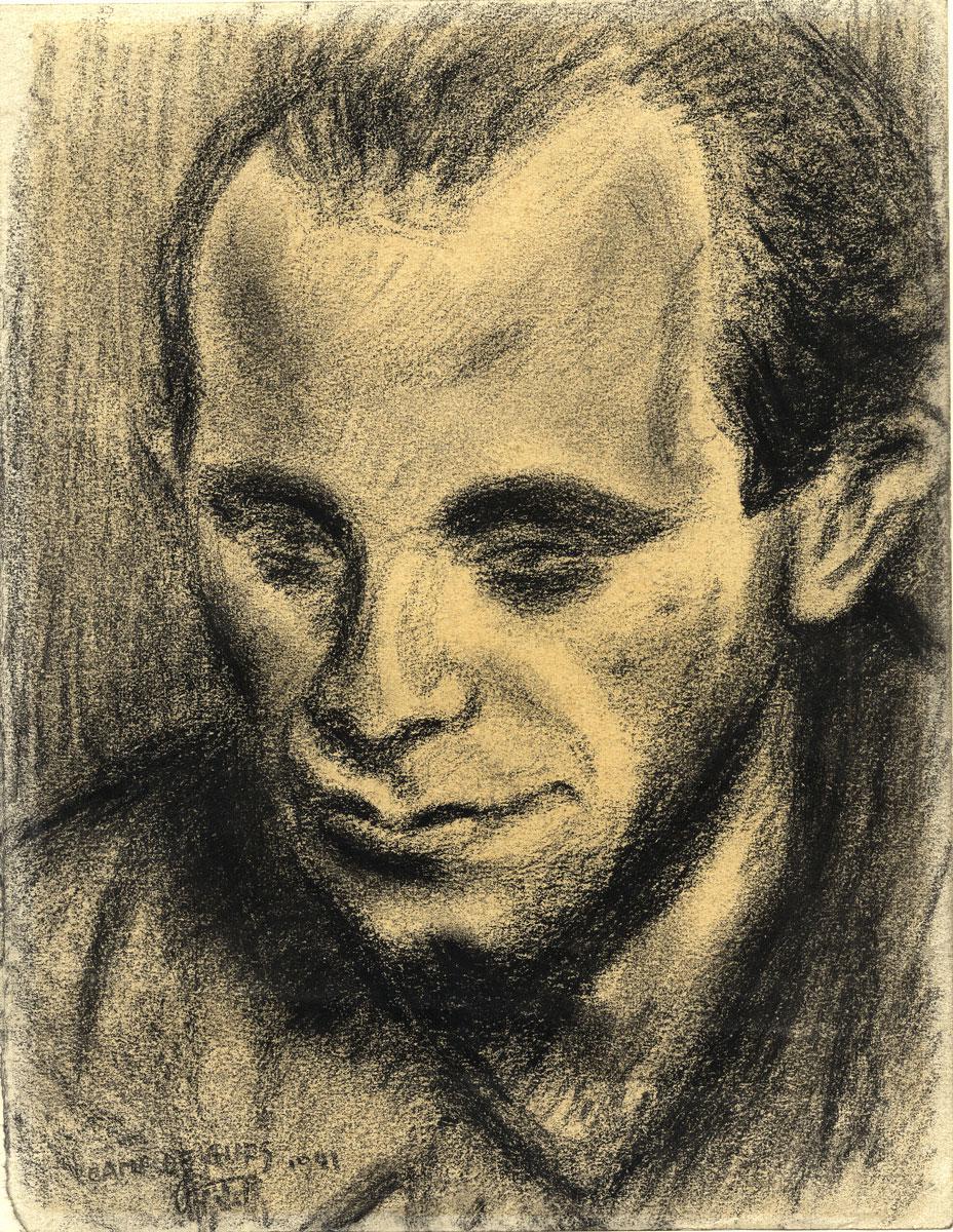 Osias Hofstätter (1905-1994), Portrait of a Man, Gurs Camp, 1941