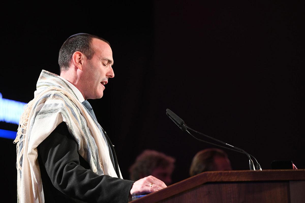 Cantor Shai Abramson recited El Maleh Rahamim, the Prayer for the Martyrs of the Holocaust