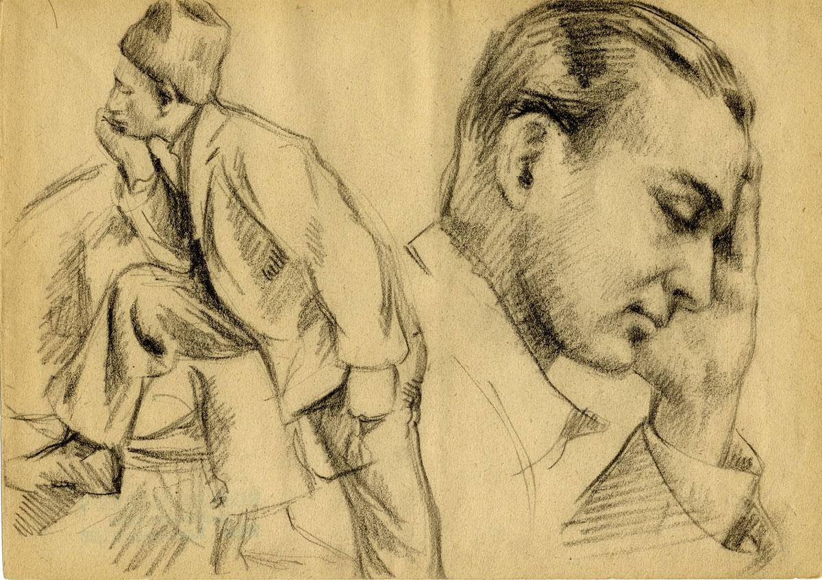 Miklós Robert (Rosenberg) (1911-2001), Portraits in Detention Center III, Budapest, 1944