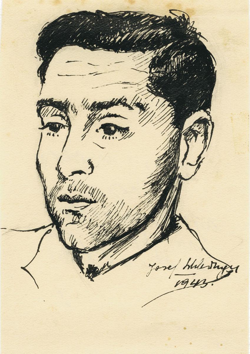 יוסף שלזינגר (1919-1993), יהושע (איקה) גרינברג, גטו קובנה, 1943