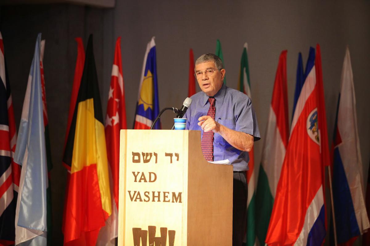 Chairman of the Yad Vashem Directorate Avner Shalev shares his remarks