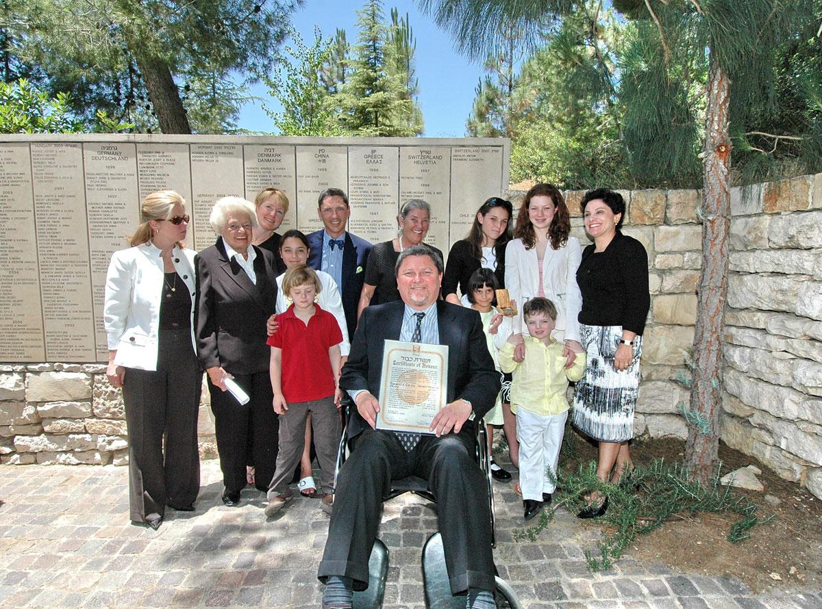 Eva Esther Feigl with family, 13 June 2006, with the daughter of Righteous Among the Nations Martha and Waitstill Sharp