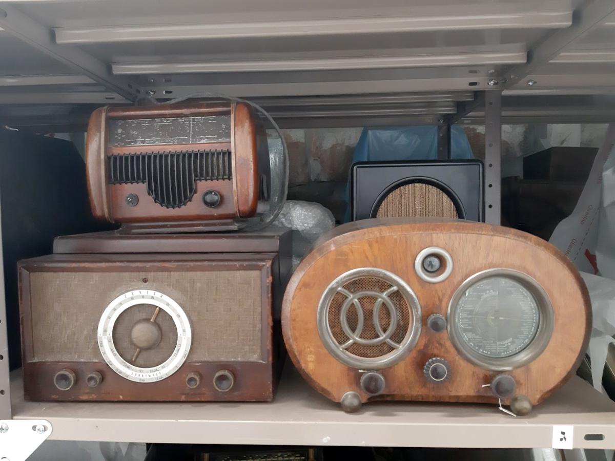 "Every artifact has a personal connection to the Holocaust." Radios in the storage facility of the Artifacts Department (Yad Vashem) 