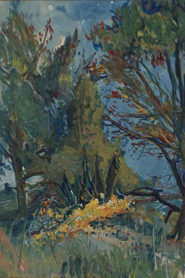 Charlotte Salomon (1917-1943). Trees and Cacti, Villefranche-sur-Mer, 1939-1941