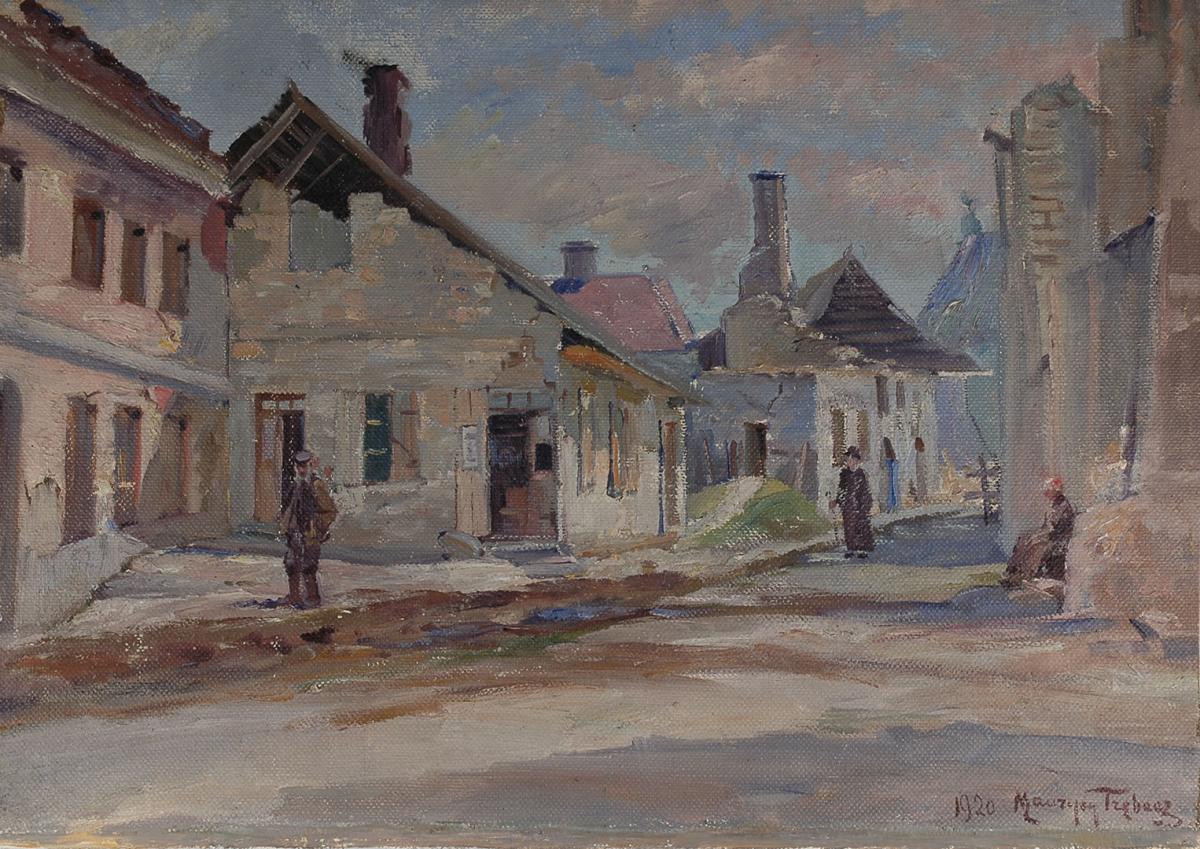 Maurycy Trębacz (1861-1941), Paisaje urbano, Lodz, 1920