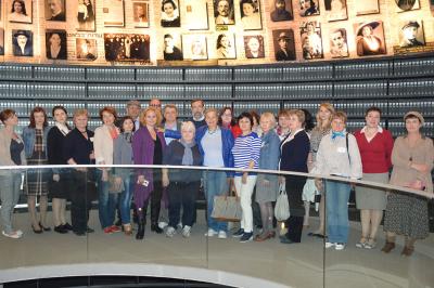 Participants of the educational seminar in the Hall of Names at Yad Vashem (March 2015)